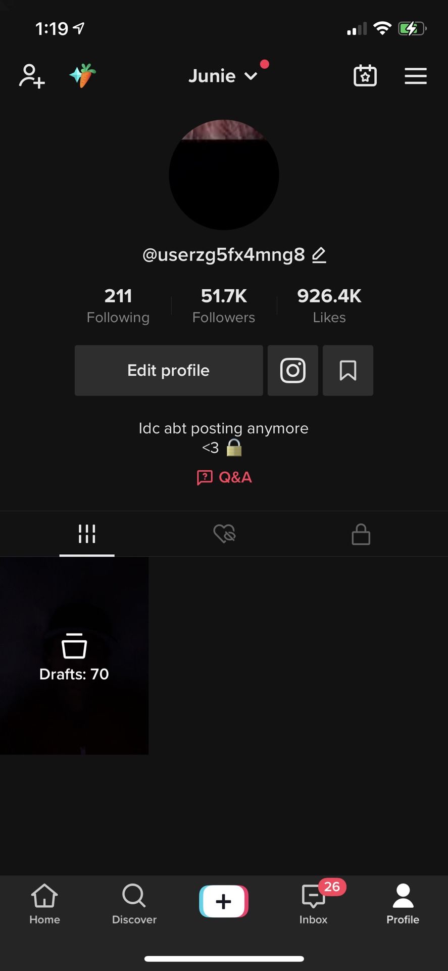 51.7k Tik Tok Account