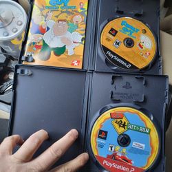 Playstation 2 games 
Simpsons Hit and Run and 
Complete Family Guy Video game