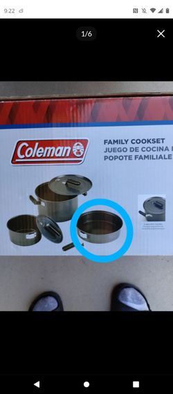 Coleman family cook set  missing pan circled