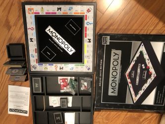 Monopoly deluxe onyx edition solid wood cabinet