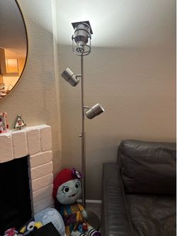 Possini Euro Nuovo Brushed Nickel 3-Light Modern Adjustable Floor Lamp