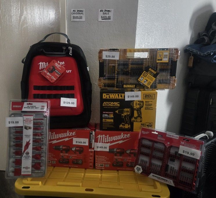 DeWalt & Milwaukee Power Tools & Accessories