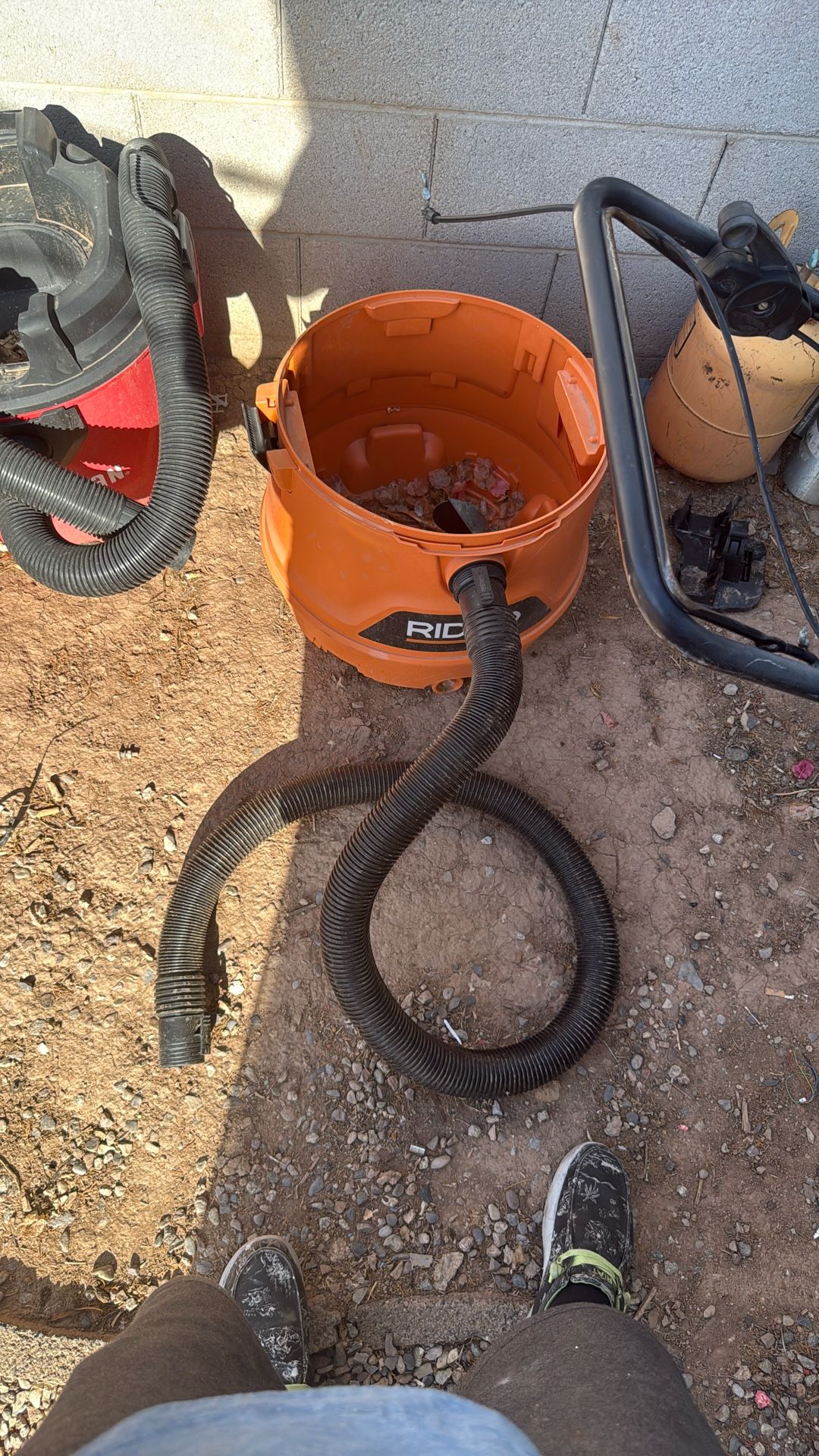 Ridgid Shop Vac Just the Bottom And Hose. 