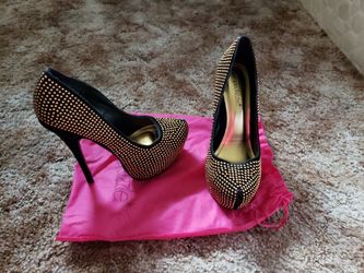 Black Stiletto Shoes Size 8