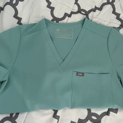 Seaglass Figs Scrub Top 