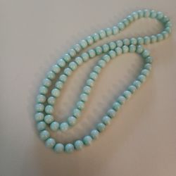 Vintage  Jadeite Bead Necklace 