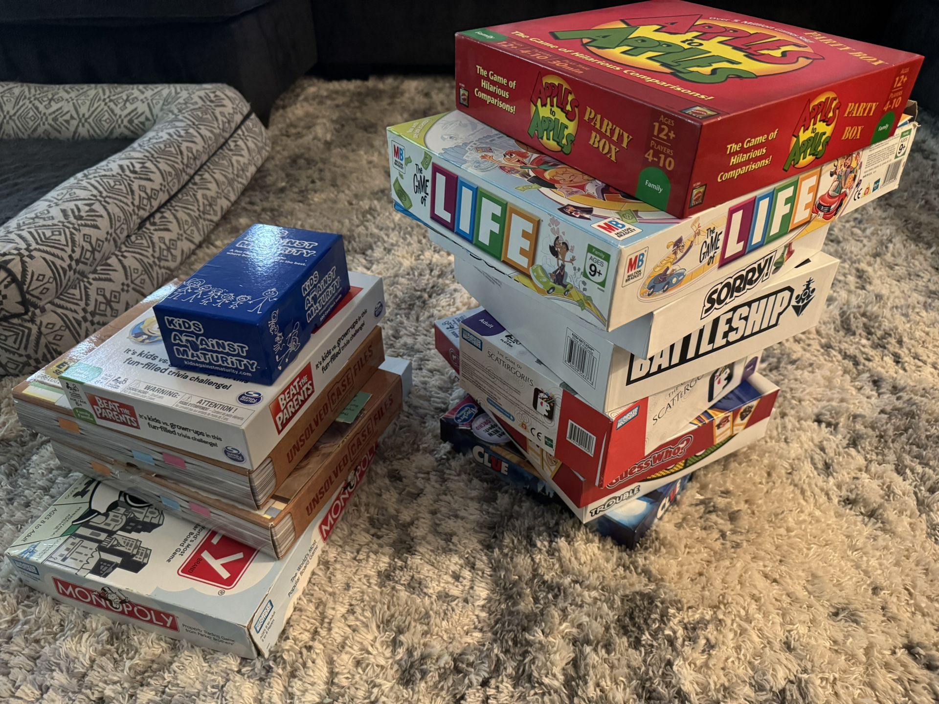 Assorted board games
