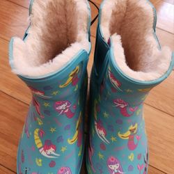 Girls Mermaid Rain Boots