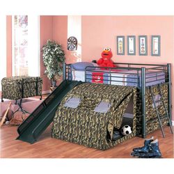 7470 Coaster Furniture Oates Twin Bunkbed With Slide And Tent