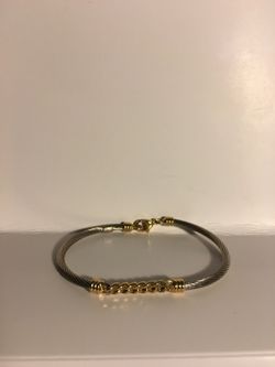 18k Gold and Chrome Bracelet