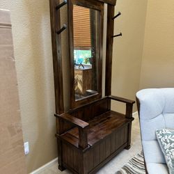 Coat Rack, Storage and mirror 