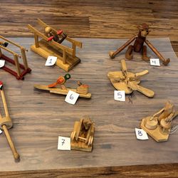 Vintage Wooden / Kinetic Toys - lot of 8