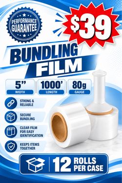Bundling Film- 5” x 1000ft 80g