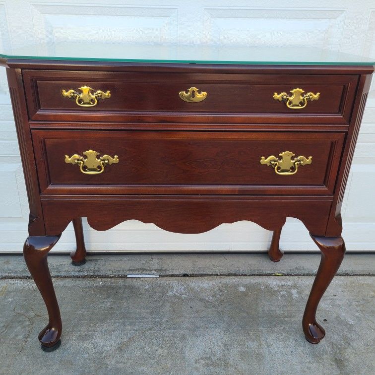 Accent Table With Removable Glass Top