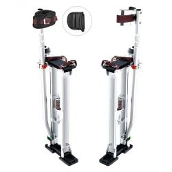 142# Drywall Stilts, 24''-40'' Adjustable Aluminum Tool Stilts with Protective Knee Pads, Durable and Non-slip Work Stilts for Sheetrock Painting, Wal