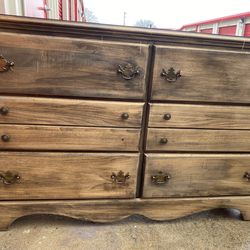 Raw wood dresser