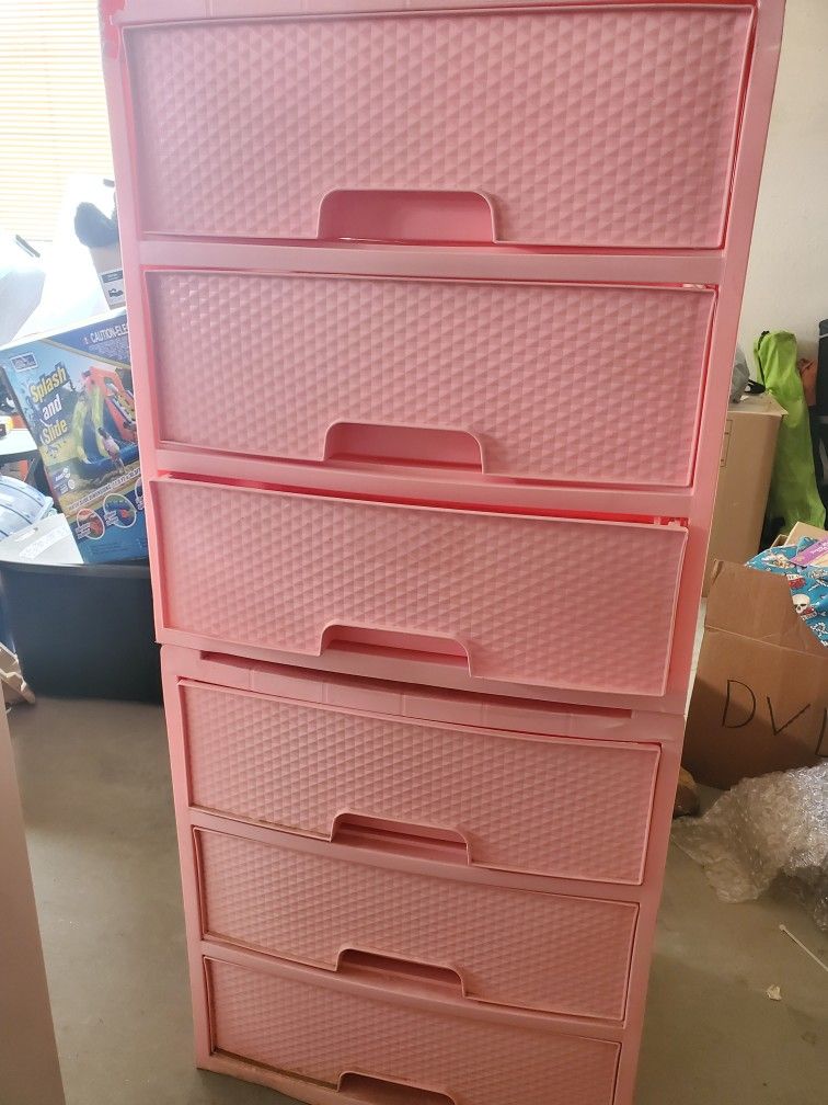 Plastic Storage Drawers × 2