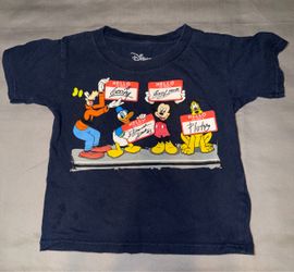 Disney Hello Fab Four Mickey & Friends Toddler Tee Shirt size 4T