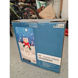 36" Prismatic Lighted Snowman – Great Christmas / Holiday Decor! (Priced to Sell)