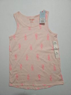 Cat & Jack Girls Seahorse Tank Top Size M (7-8)