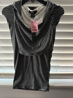 Stripe blouse  and Skirt.