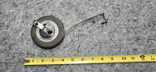 Irwin RP50 Comet 50' Steel Tape Measure Crank Wind in extended tape ruler