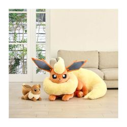 Pokemon Center Online Life Size Flareon Booster Jumbo Plush Doll Lying Down