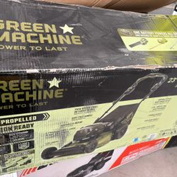 Green Machine 62V Brushless 22 in. Electric Cordless Battery Self- Propelled Lawn Mower with 2 4.0 Ah Batteries and Charger