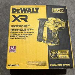 DEWALT 20V MAX XR Lithium-Ion Cordless 18-Gauge Narrow Crown Stapler (Tool Only)