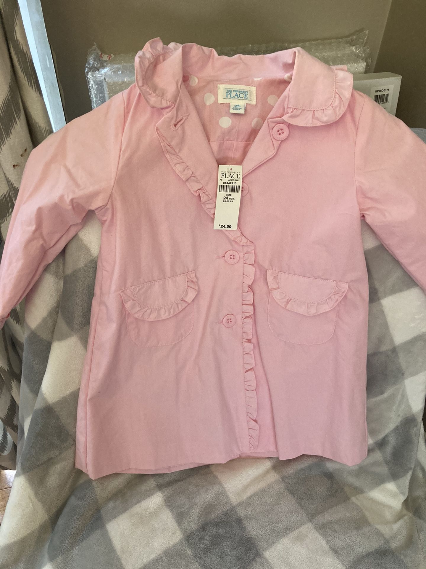 New Pink Peacoat Jacket