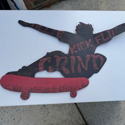Metal Skateboard wall Art