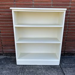 Painted White Wood Bookshelf