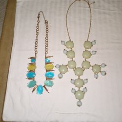 2 Colorful Statement Necklaces