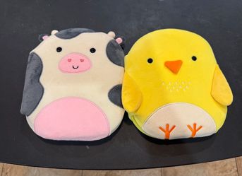 Squishmallow Cow and Chick Plush book Set