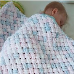 Handmade baby blanket.