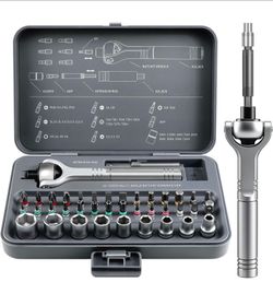 Magnetic Screwdriver Set 40-in-1 Ratchet Screwdriver Tool Kit with 270° Ball-Joint Handle