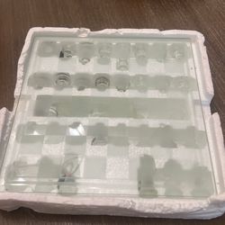 Glass Chess & Checkers Set