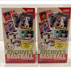 (2) 2020 Topps Archives Baseball Blaster Boxes 2 Box Lot Brand New Factory Sealed MLB Cards 
