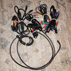 Mixed Lot Of TV Cable Cords