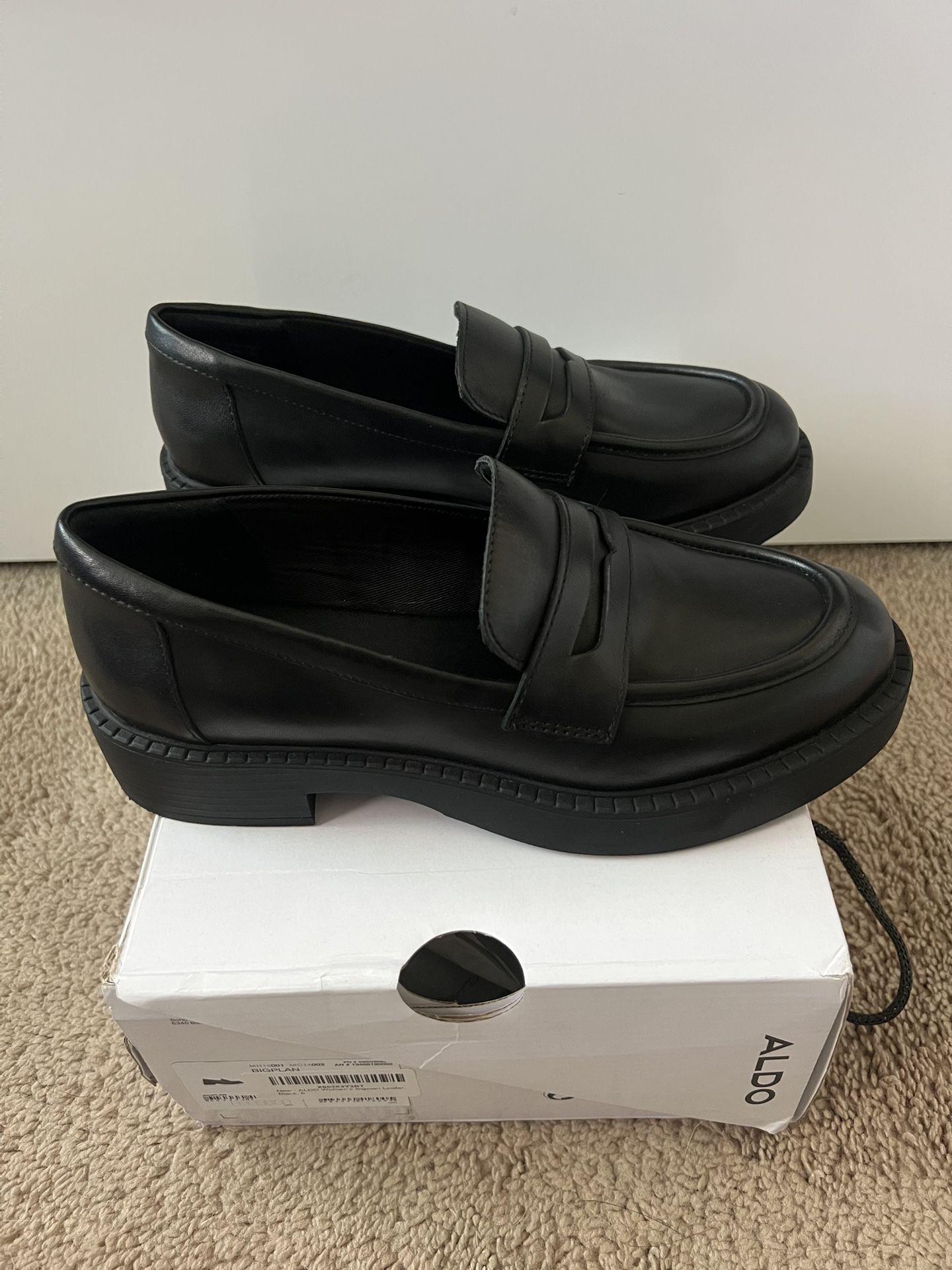 Aldo Bigplan Lug Sole Leather Loafers