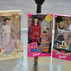 3 Barbies, NEW, Still In The Box- Erica Kane, Rosie O'Donnell, University Barbie