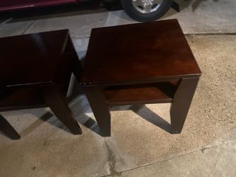 Wood side tables