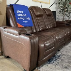 🛋️  New Ashley Lux Leather Sofa Set - CLEARANCE! 🛋️