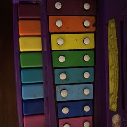 Vintage "Kid Beats" (or Similar) Colorful Toy Xylophone / Musical Instrument for Toddlers