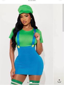Women's Luigi Halloween Costume Set