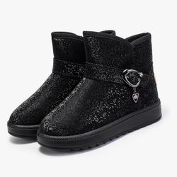 Women's Glitter Snow Boots Winter Fur Lined Ankle Boots Size 8 