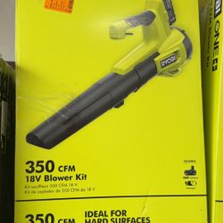 18V 100 MPH 350 CFM Cordless Battery Variable-Speed Jet Fan Leaf Blower battery and charger  new