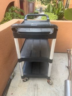 3-Shelf Utility Cart with Wheels