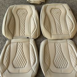 Coverado Light Beige Seat Covers . Universal go to the front seats