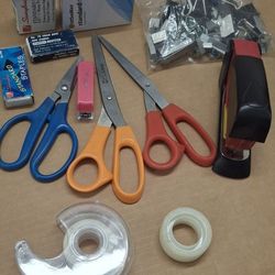 Stationary Scissors Staplers Staples 